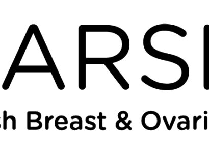 Sharsharet logo with the tagline "The Jewish Breast & Ovarian Cancer Community" on a white background. The logo features a pink circle with intertwining white ribbons.