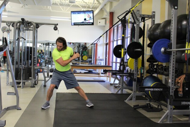 Man pulling weight.