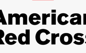 Logo of the American Red Cross featuring a red cross symbol above the words "American Red Cross" in bold black letters.