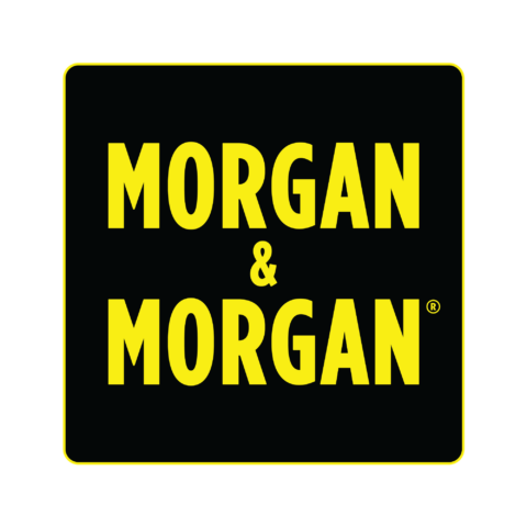 Black square logo with "MORGAN & MORGAN" in large, bold yellow letters, centered and stacked, with a registered trademark symbol next to the bottom word.